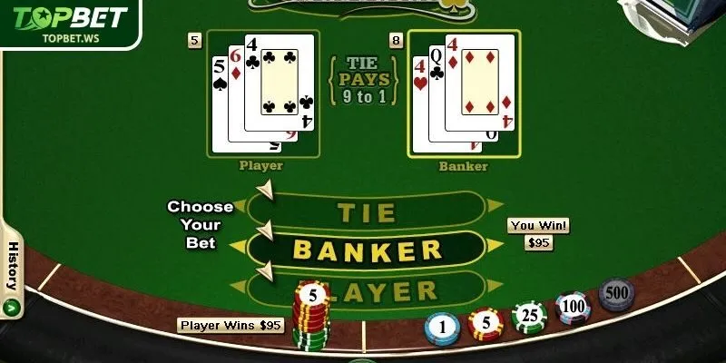 Cược hòa thông minh trong Baccarat Topbet