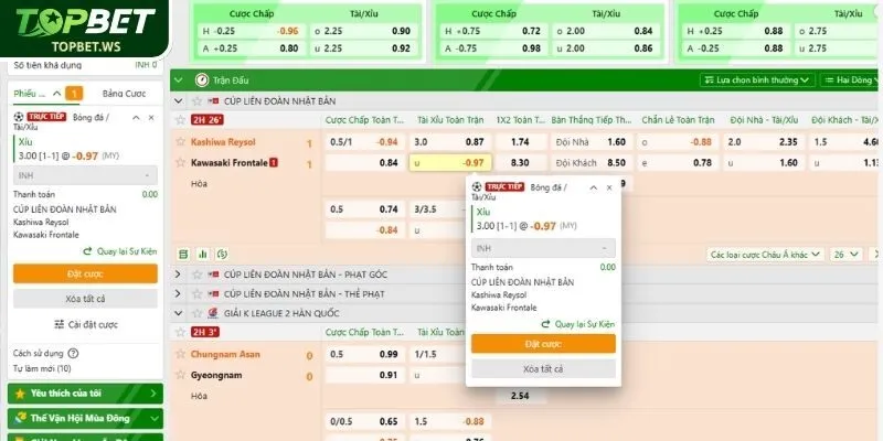 Chế độ cược nhanh (Quick Bet)